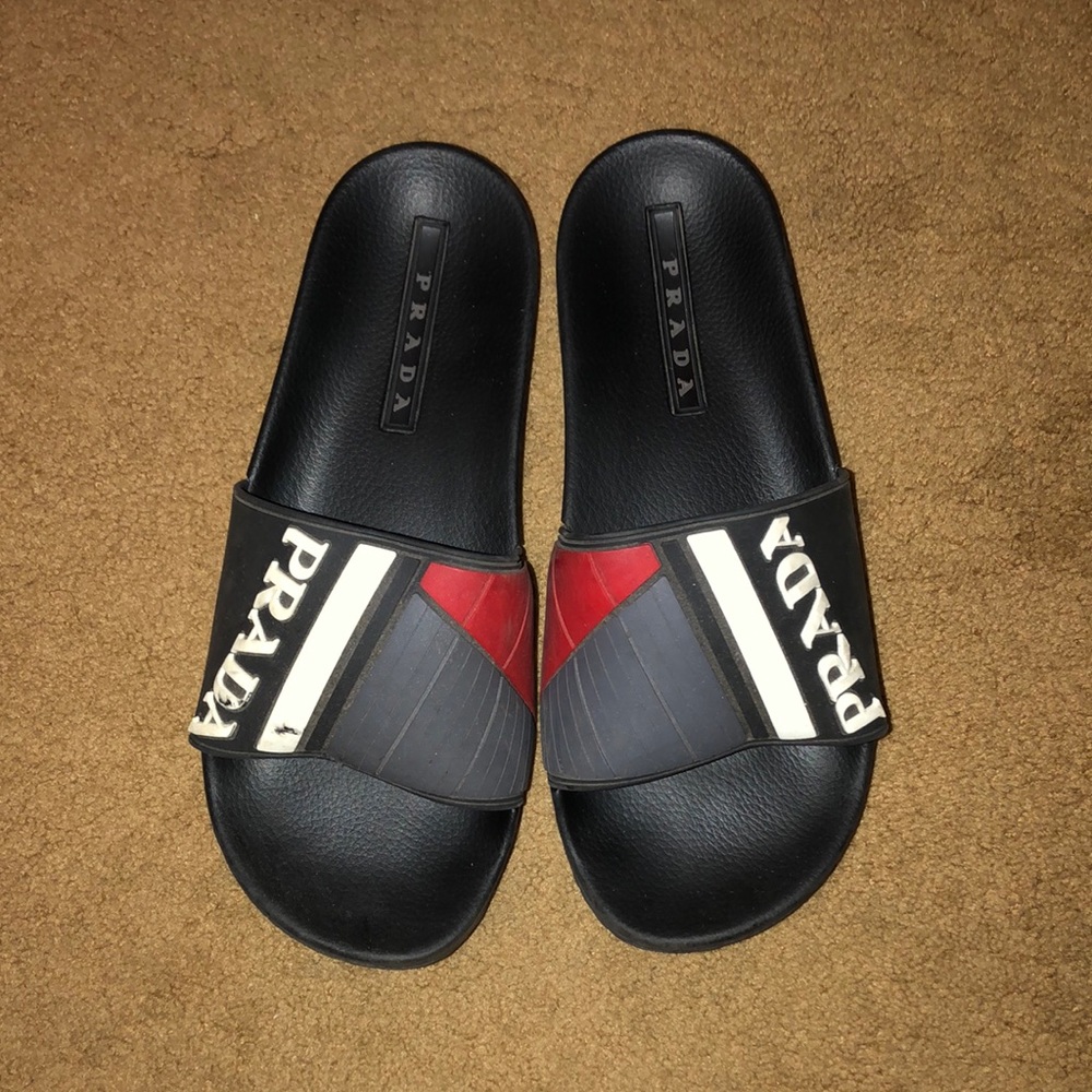 Prada rubber slide sandals
